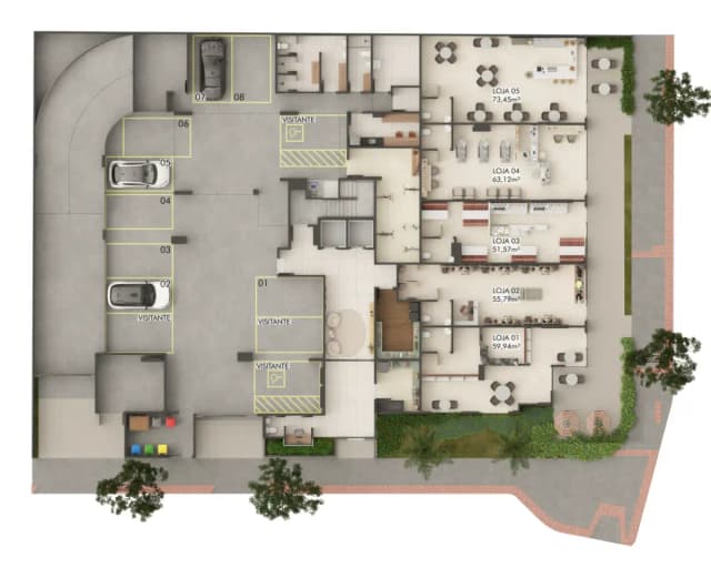 <p>Térreo – 1° Pavimento</p>